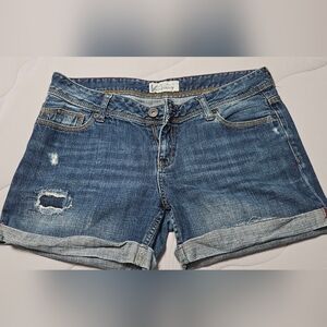 American Eagle Outfitters Distressed Blue Jean Shorts